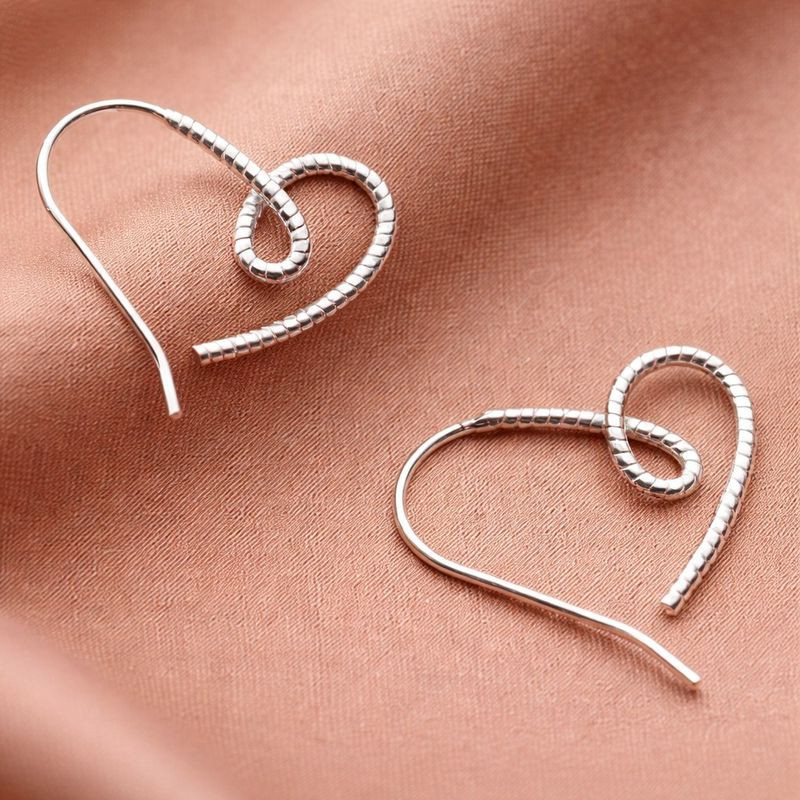 Серьги сердце медь напыление платиной 1J12490CJJ