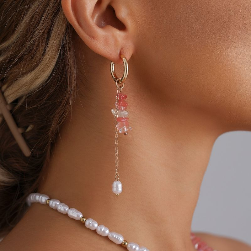 Серьги-кольца с длинными цветочными подвесками 1J11886CJJ