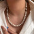 Серебристый Чокер из нити мелкого жемчуга CJP80387