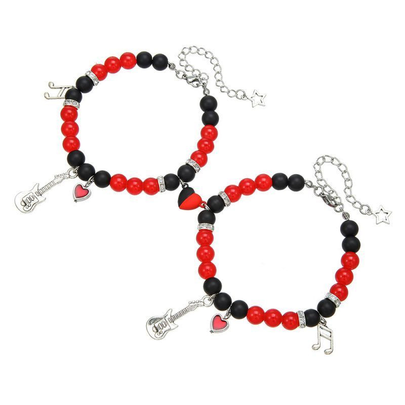 Парные браслеты контрастная энергия с подвесками CJK56071