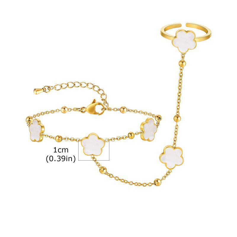 Браслет слейв темный клевер на удачу