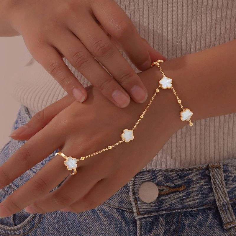 Браслет слейв темный клевер на удачу