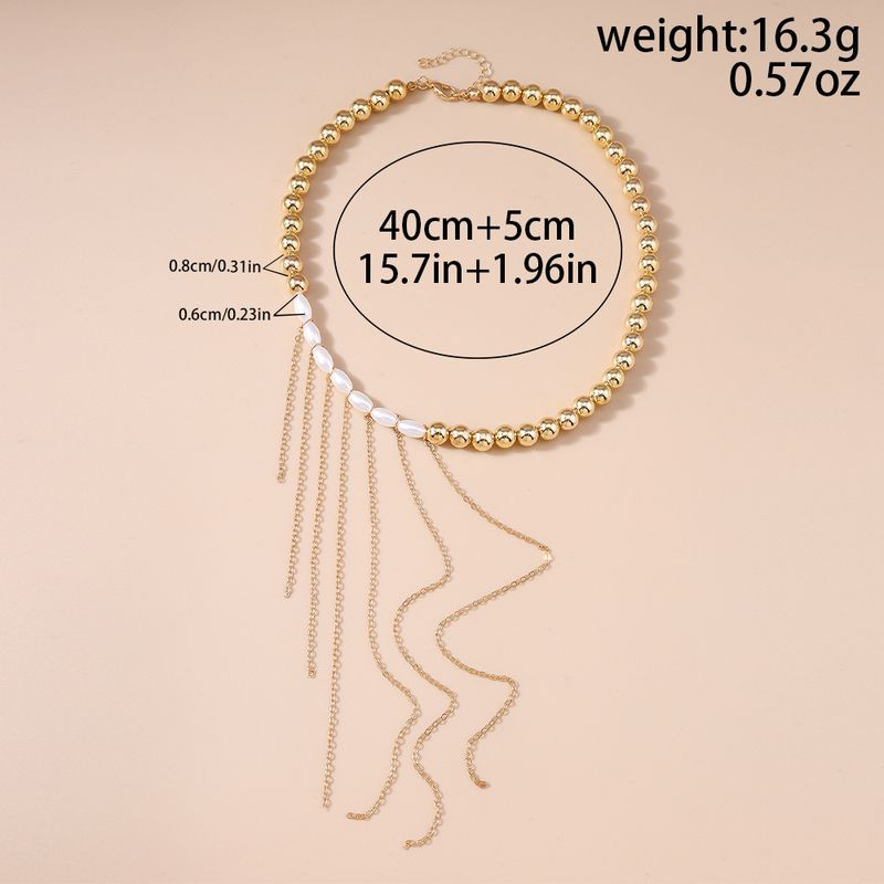 Колье ювелирный сплав жемчуг 1J12215CJJ Колье ювелирный сплав жемчуг 1J12215CJJ