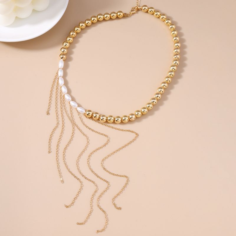 Колье ювелирный сплав жемчуг 1J12215CJJ Колье ювелирный сплав жемчуг 1J12215CJJ