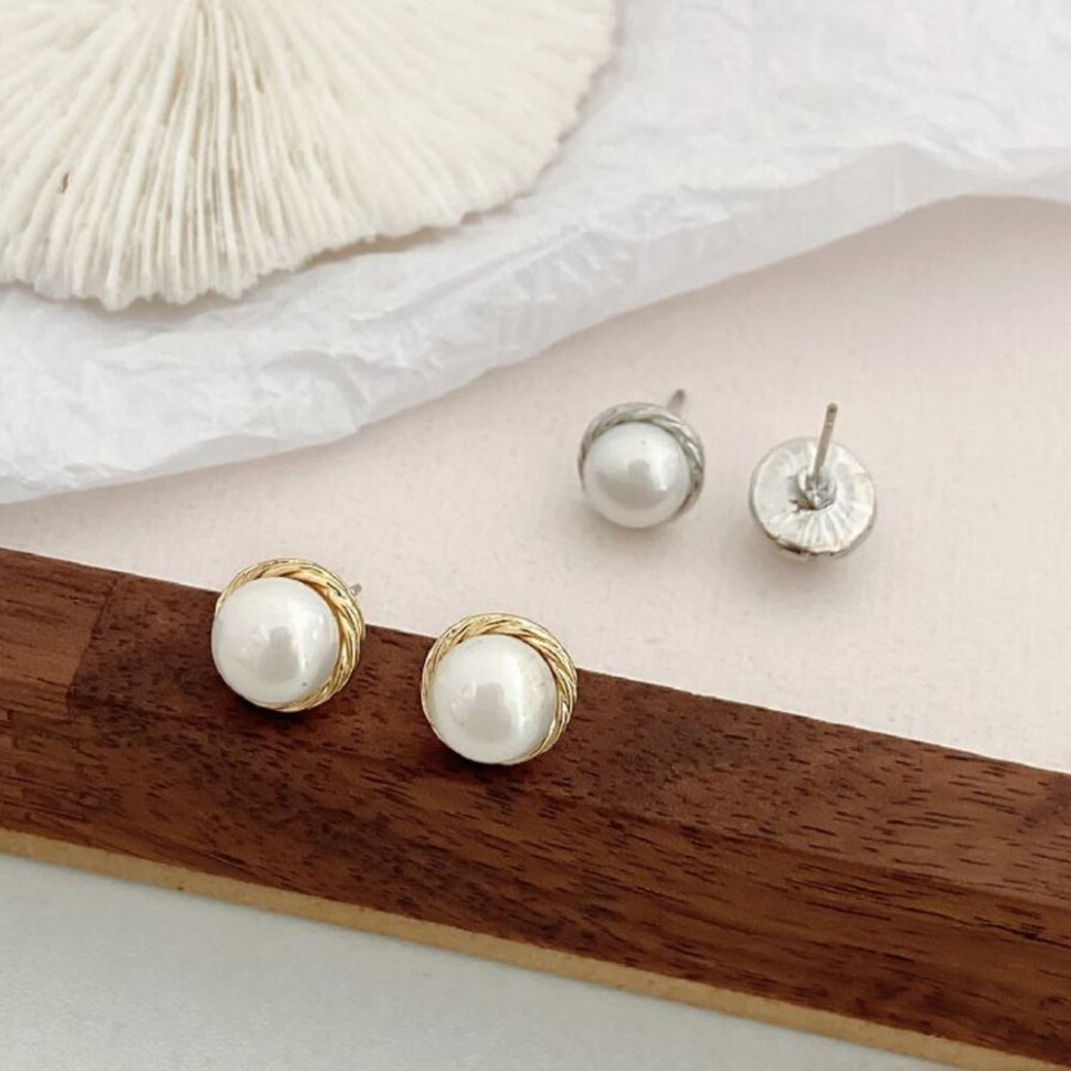 Серьги медь с напылением платиной J10694CJJ Серьги медь с напылением платиной J10694CJJ