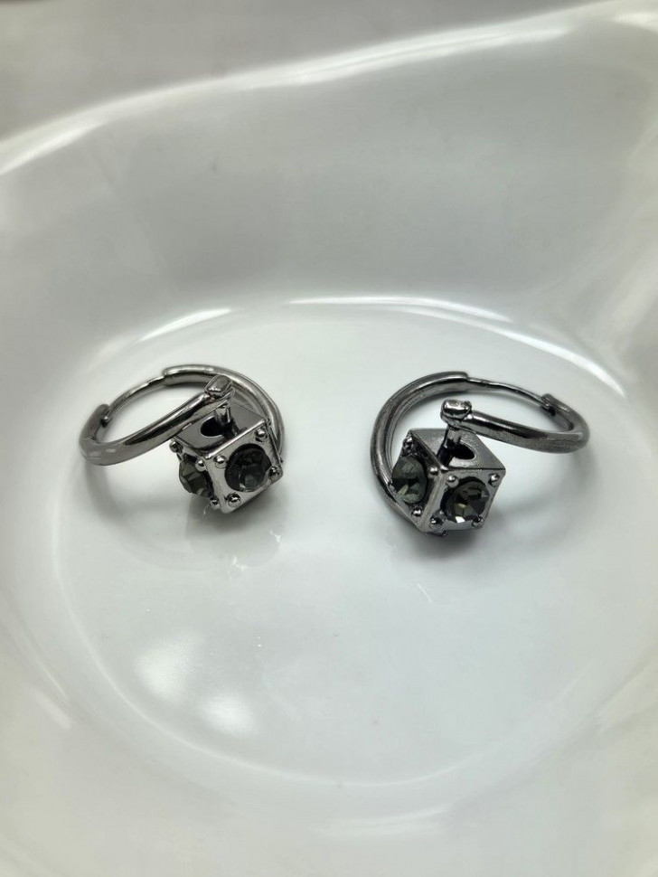 Серьги ювелирный сплав с серебряным гвоздиком J10439CJJ Серьги ювелирный сплав с серебряным гвоздиком J10439CJJ