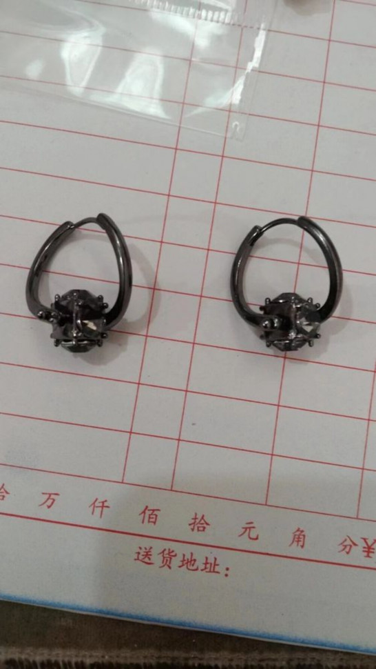 Серьги ювелирный сплав с серебряным гвоздиком J10439CJJ Серьги ювелирный сплав с серебряным гвоздиком J10439CJJ