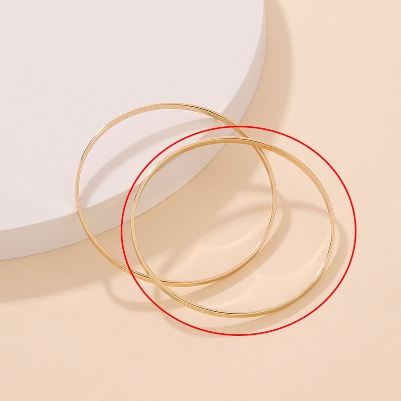 Браслет жесткий разомкнутый из двух тонких линий M84815