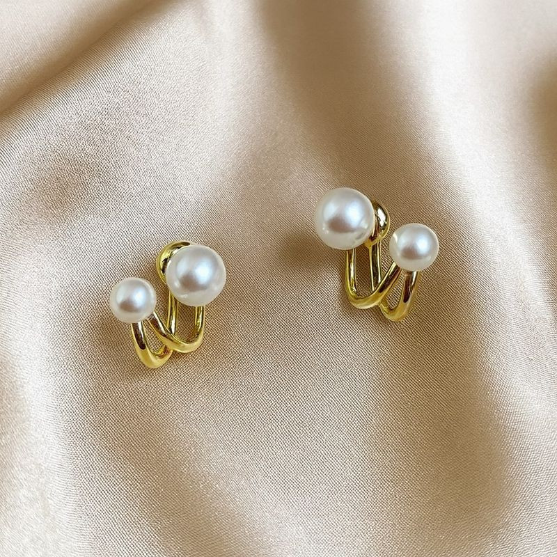 Серьги медь напыление золотом жемчуг 1J12380CJJ Серьги медь напыление золотом жемчуг 1J12380CJJ