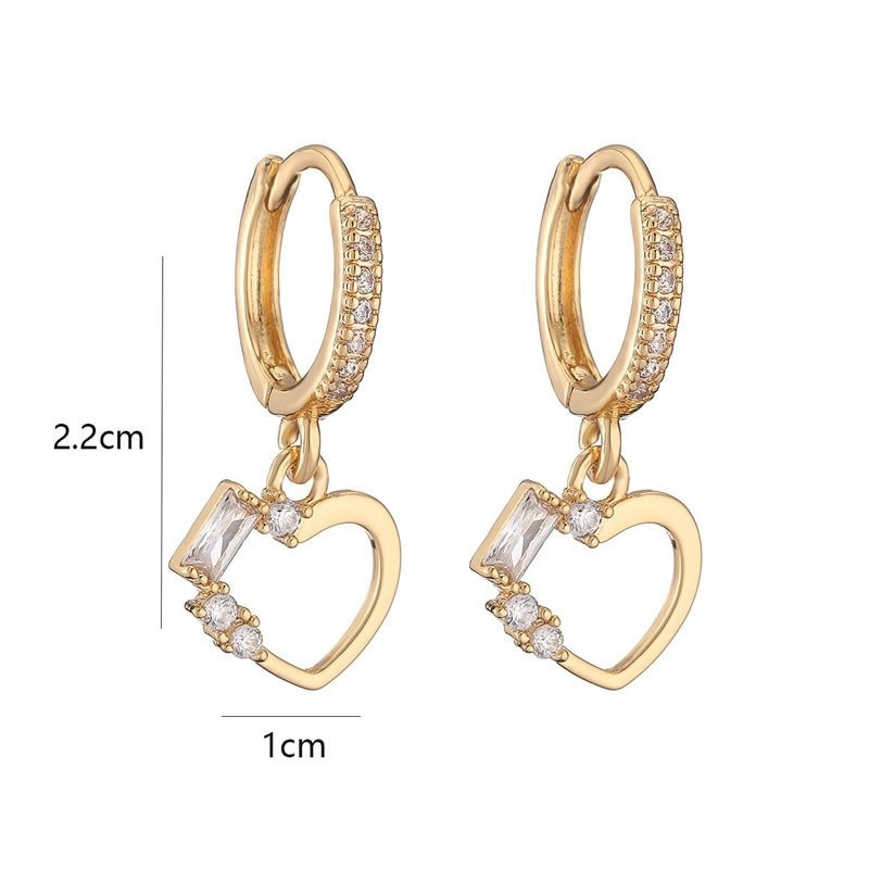 Серьги-кольца «Контур сердца» N96333