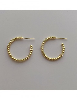 Серьги-пусеты «Шарики» в форме полуколец M09395