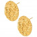 Дизайнерские золотистые серьги гвоздики с эффектом мятой фольги 1J10629CJJ