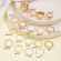 Огромный набор золотистых колец с цепочками и сердцами CJH65257