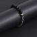 Браслет комбинированный с черным камнем и цепью CJH23840