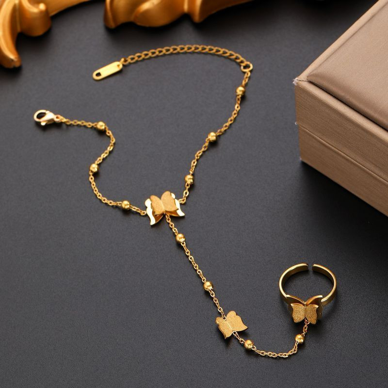 Браслет слейв летящие бабочки в золоте Браслет слейв летящие бабочки в золоте