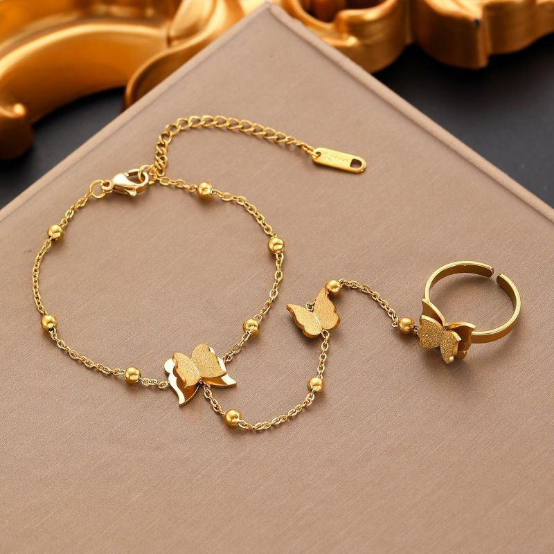 Браслет слейв летящие бабочки в золоте Браслет слейв летящие бабочки в золоте