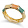 Браслет жесткий с цветной эмалью и золотистыми гранями CJM71235