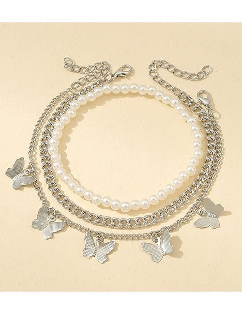 Набор браслетов на ногу с бабочками Z34321 Набор браслетов на ногу с бабочками Z34321