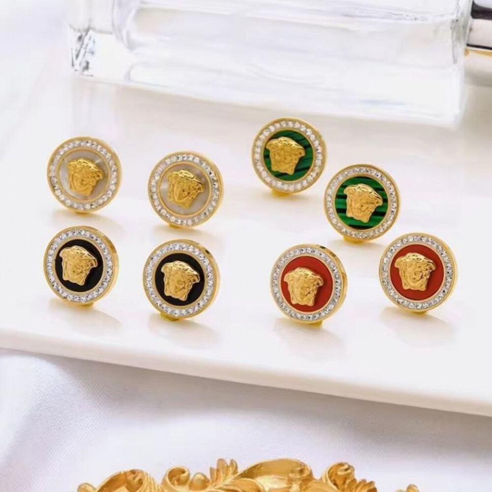 Серьги медицинская сталь с напылением золотом J11276CJJ Серьги медицинская сталь с напылением золотом J11276CJJ