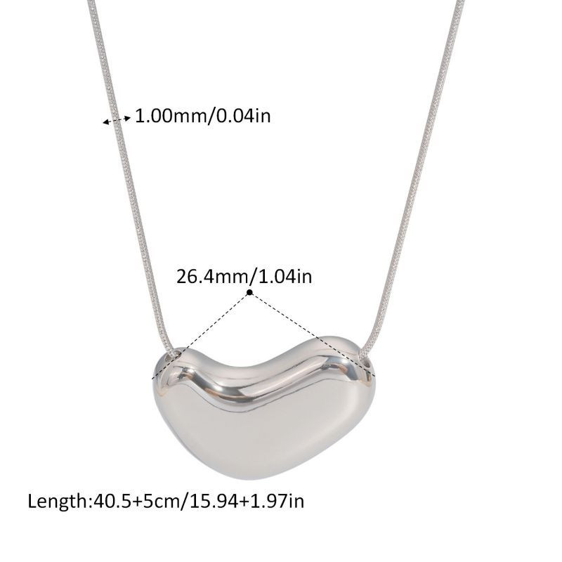 Золотистая цепочка с гладким сердцем CJM23809