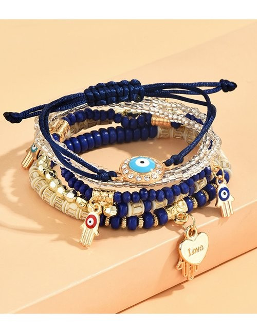 Комплект браслетов многослойный с талисманом A67373