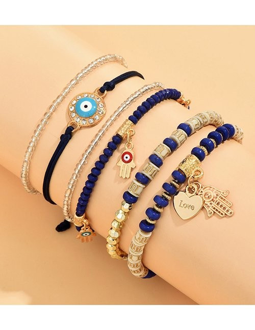 Комплект браслетов многослойный с талисманом A67373