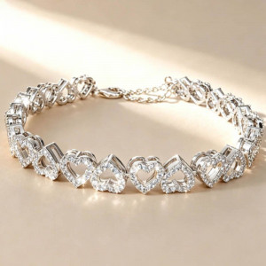 Серебряный браслет с сердцем CJZ40141