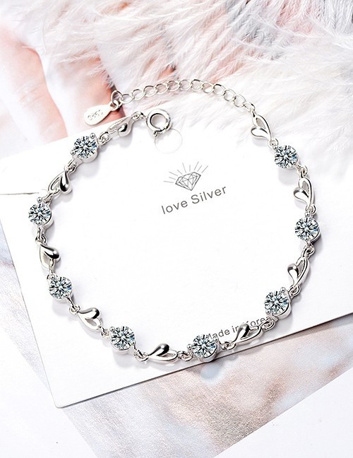 Браслет с ажурными вставками и кристаллами R88318