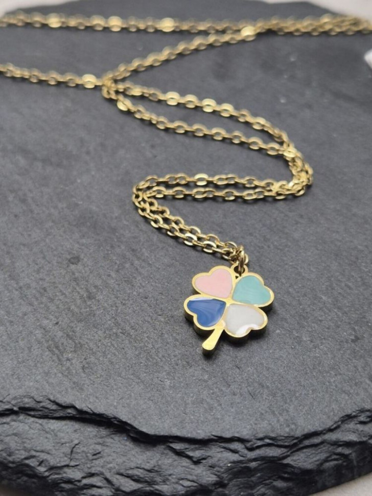 Колье медицинская сталь с напылением золотом J10572CJJ Колье медицинская сталь с напылением золотом J10572CJJ