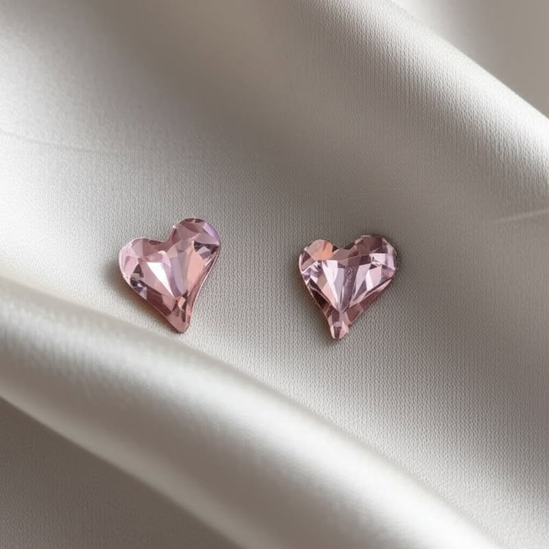 Нежные серьги-пусеты розовые сердца 1J11828CJJ Нежные серьги-пусеты розовые сердца 1J11828CJJ