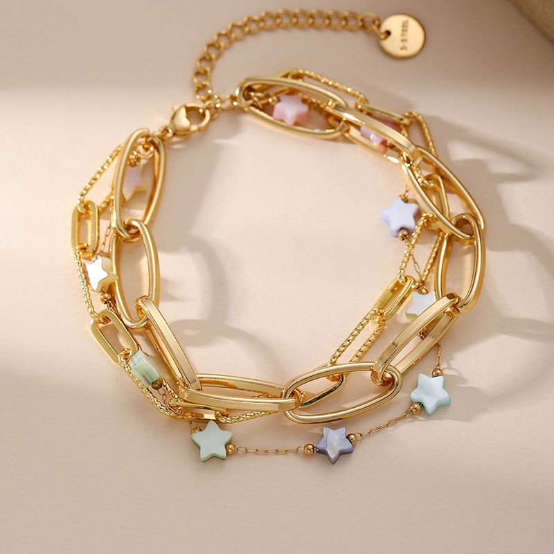 Браслет многослойный с сердцами в пастельных тонах CJN36877 Браслет многослойный с сердцами в пастельных тонах CJN36877