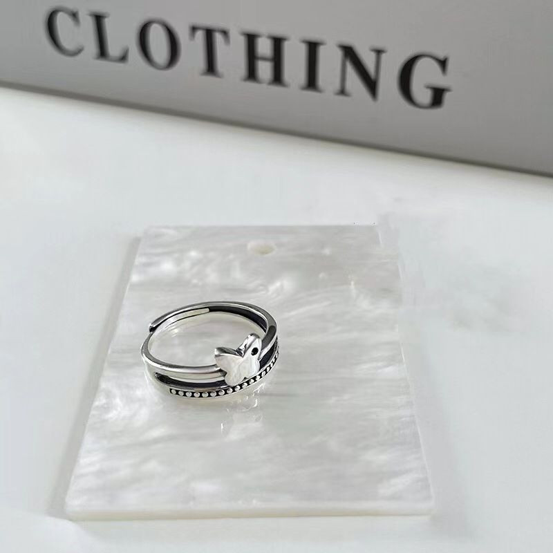 Кольцо открытое медь с напылением платины бабочки 1J11931CJJ Кольцо открытое медь с напылением платины бабочки 1J11931CJJ