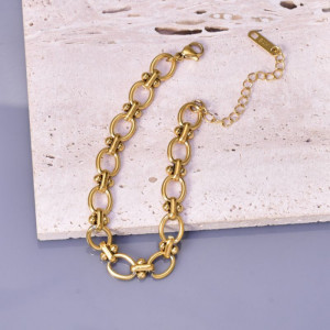 Браслет-цепочка из рельефных звеньев CJH14879 Браслет-цепочка из рельефных звеньев CJH14879