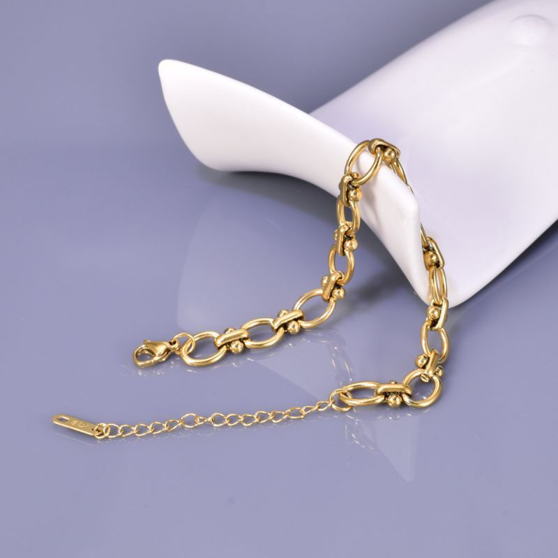 Браслет-цепочка из рельефных звеньев CJH14879