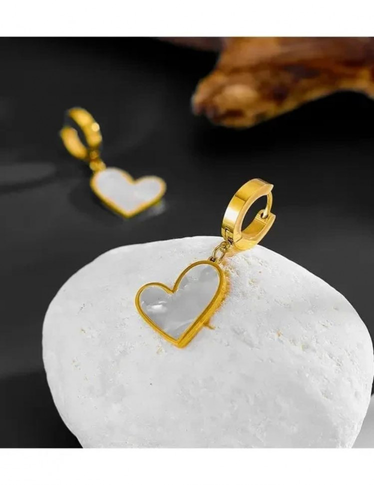 Серьги Висячие Сердца черные J10001CJJ Серьги Висячие Сердца черные J10001CJJ