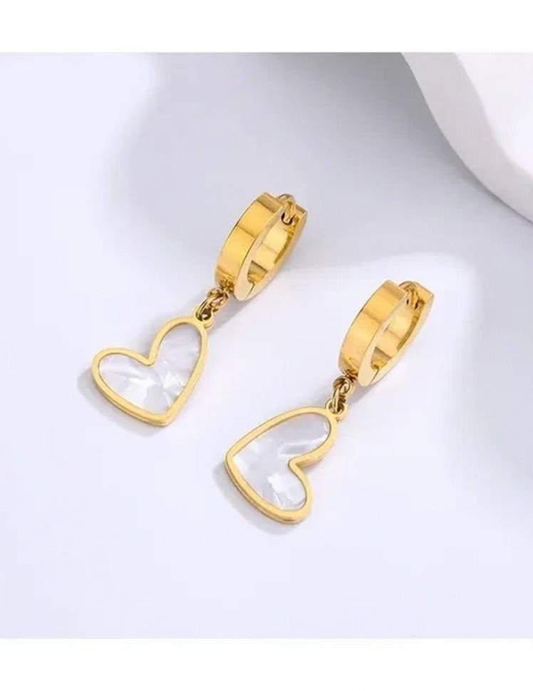 Серьги Висячие Сердца черные J10001CJJ Серьги Висячие Сердца черные J10001CJJ