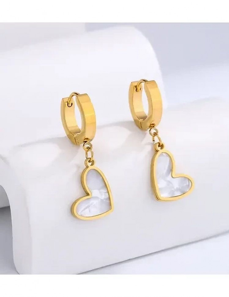 Серьги Висячие Сердца черные J10001CJJ Серьги Висячие Сердца черные J10001CJJ