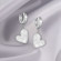 Серьги Висячие Сердца черные J10001CJJ Серьги Висячие Сердца черные J10001CJJ