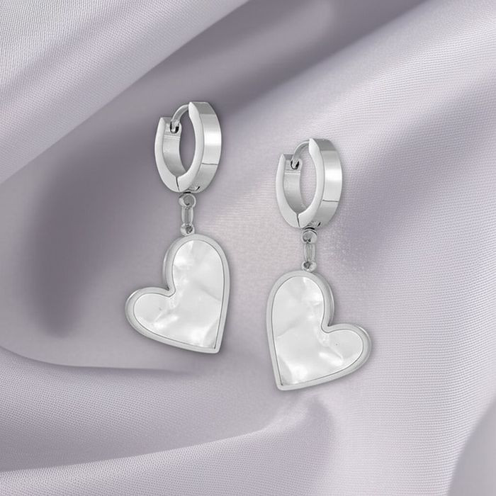 Серьги Висячие Сердца черные J10001CJJ Серьги Висячие Сердца черные J10001CJJ