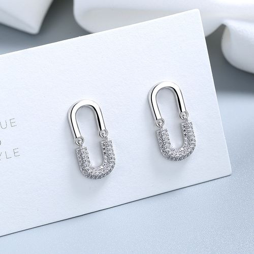 Стальные серьги-гвоздики на колечке J10246CJJ