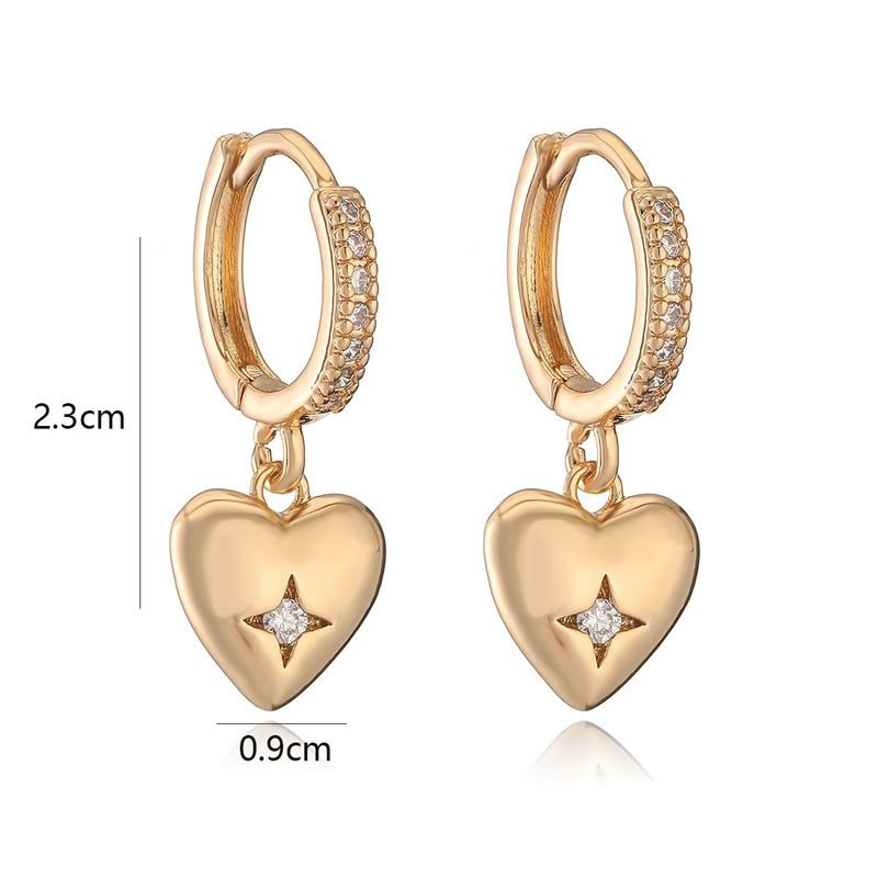 Серебристые серьги-кольца с гладкими сердцами N99091