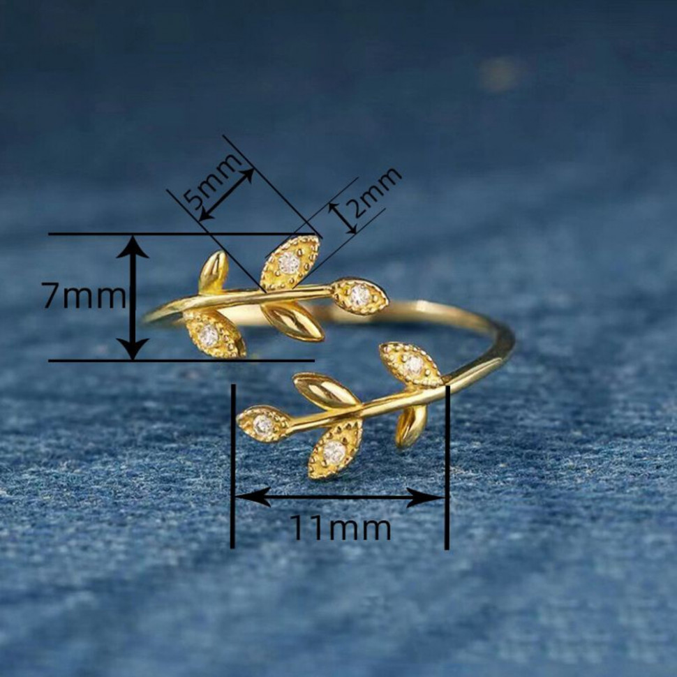 Фантазийное кольцо-веточка с жемчугом и кристаллами росы CJH81033