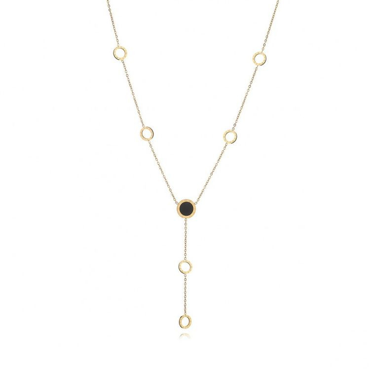 Колье медицинская сталь с напылением золотом J10636CJJ Колье медицинская сталь с напылением золотом J10636CJJ