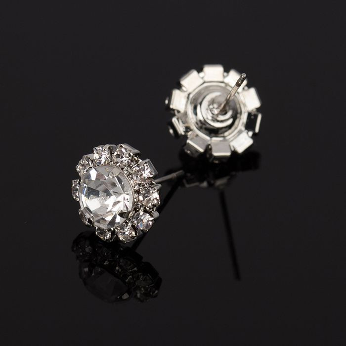 Серьги из ювелирного сплава Сияющие фианиты 2GH38425MSK