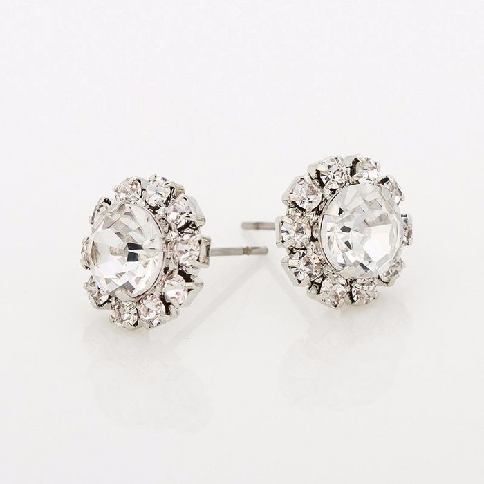 Серьги из ювелирного сплава Сияющие фианиты 2GH38425MSK