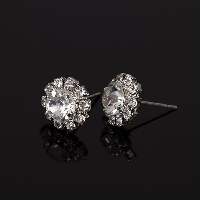 Серьги из ювелирного сплава Сияющие фианиты 2GH38425MSK