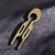 Заколка-шпилька металлическая золотая CJS72320
