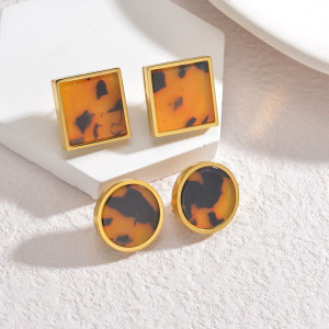 Серьги-пусеты Геометрия «Черепаховый панцирь» CJN72492 Серьги-пусеты Геометрия «Черепаховый панцирь» CJN72492