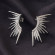 Дизайнерские серьги-крылья с острыми лучами 1J12439CJJ