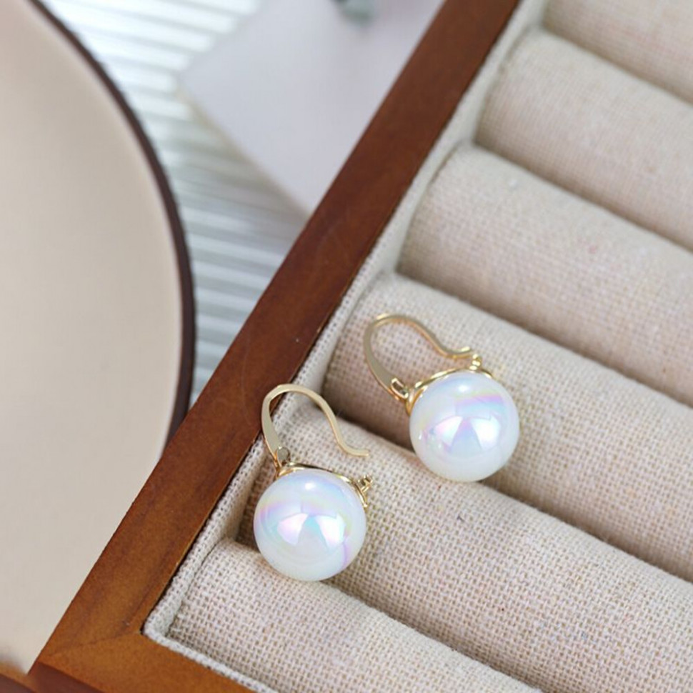 Серьги-петли с крупным жемчугом CJH55940